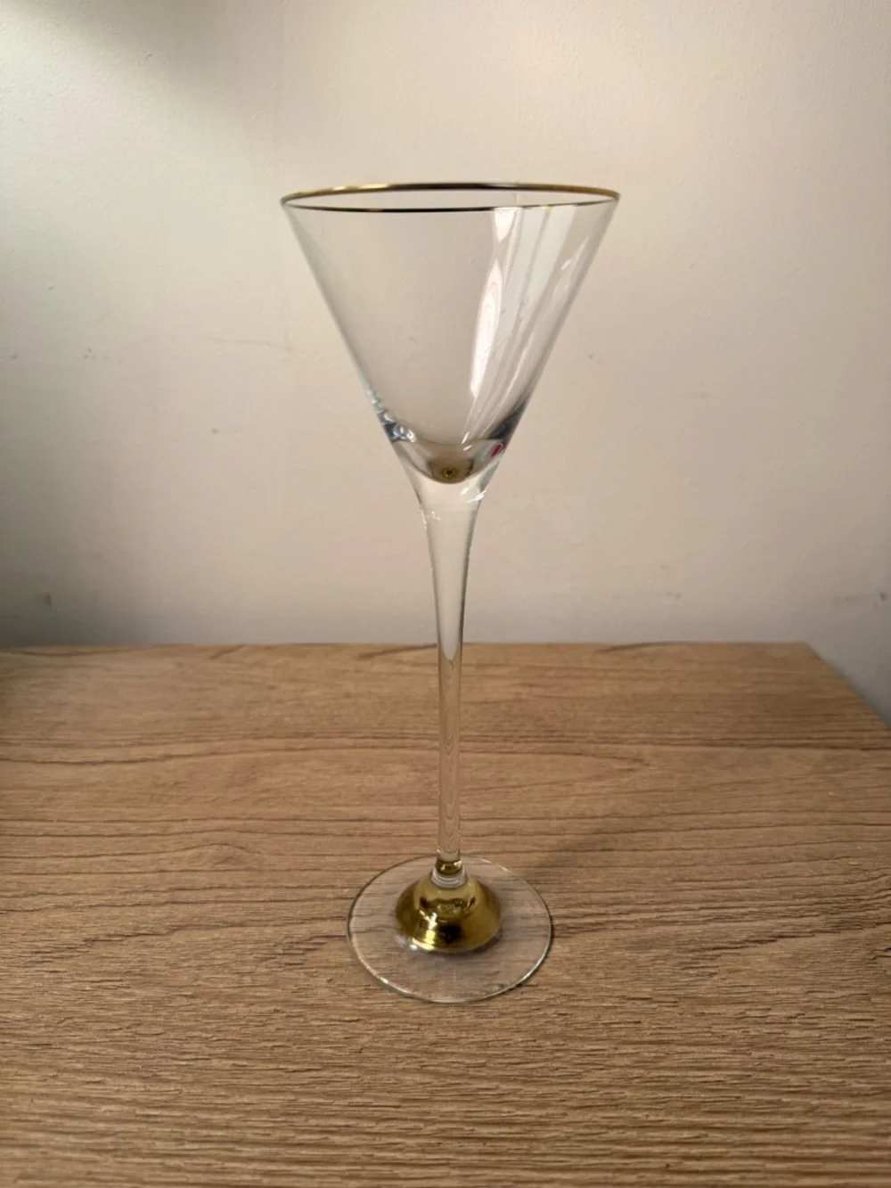 Crate and Barrel Gold Rim Martini Glasses
